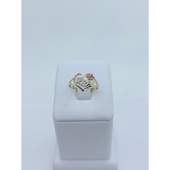 ❤️ Real 10k gold ring love heart women Size 6